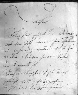 Schreibschrift aus dem Jahre 1835